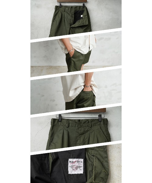 MILITARY（ミリタリー）の「実物 新品 デッドストック フランス軍 バミューダショーツ（その他パンツ・メンズ・オリーブ・72/80/88/96/100/104）」の2枚目の写真