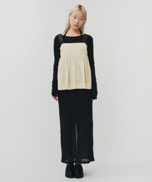THINGS THAT MATTER | PEPLUM CONFORMS LONG DRESS / ペプラムコンフォームドレス(ワンピース)