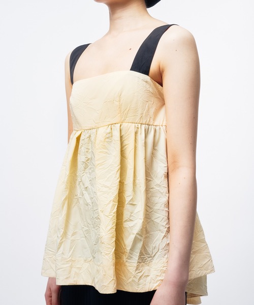 THINGS THAT MATTER（シングス ザット マター）の「PEPLUM CONFORMS LONG DRESS / ペプラムコンフォームドレス（ワンピース・レディース・ブラック/イエロー/ストライプ・1/2）」の5枚目の写真