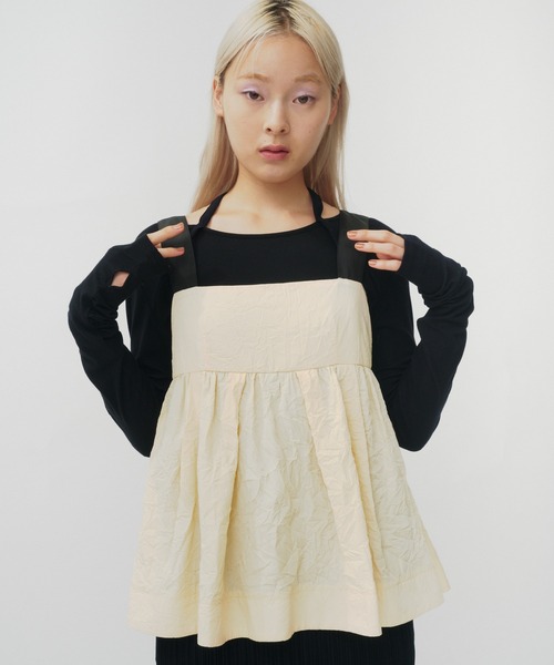 THINGS THAT MATTER（シングス ザット マター）の「PEPLUM CONFORMS LONG DRESS / ペプラムコンフォームドレス（ワンピース・レディース・ブラック/イエロー/ストライプ・1/2）」の19枚目の写真