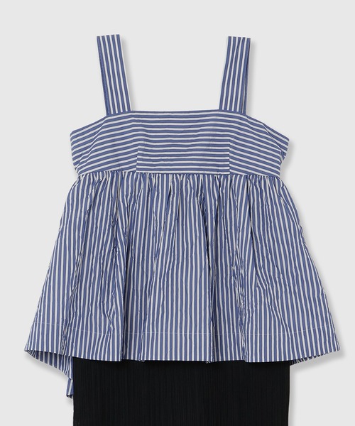THINGS THAT MATTER(シングス ザット マター)の「PEPLUM CONFORMS LONG DRESS / ペプラムコンフォームドレス(ワンピース・レディース・ブラック/イエロー/ストライプ・1/2)」の15枚目の写真
