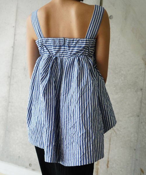 THINGS THAT MATTER(シングス ザット マター)の「PEPLUM CONFORMS LONG DRESS / ペプラムコンフォームドレス(ワンピース・レディース・ブラック/イエロー/ストライプ・1/2)」の21枚目の写真