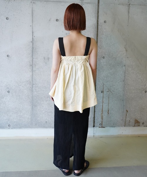THINGS THAT MATTER(シングス ザット マター)の「PEPLUM CONFORMS LONG DRESS / ペプラムコンフォームドレス(ワンピース・レディース・ブラック/イエロー/ストライプ・1/2)」の18枚目の写真