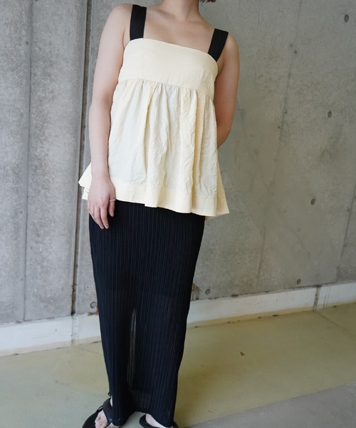 THINGS THAT MATTER(シングス ザット マター)の「PEPLUM CONFORMS LONG DRESS / ペプラムコンフォームドレス(ワンピース・レディース・ブラック/イエロー/ストライプ・1/2)」の17枚目の写真