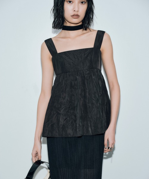 THINGS THAT MATTER(シングス ザット マター)の「PEPLUM CONFORMS LONG DRESS / ペプラムコンフォームドレス(ワンピース・レディース・ブラック/イエロー/ストライプ・1/2)」の13枚目の写真