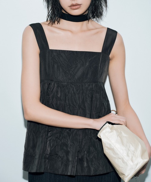 THINGS THAT MATTER(シングス ザット マター)の「PEPLUM CONFORMS LONG DRESS / ペプラムコンフォームドレス(ワンピース・レディース・ブラック/イエロー/ストライプ・1/2)」の14枚目の写真