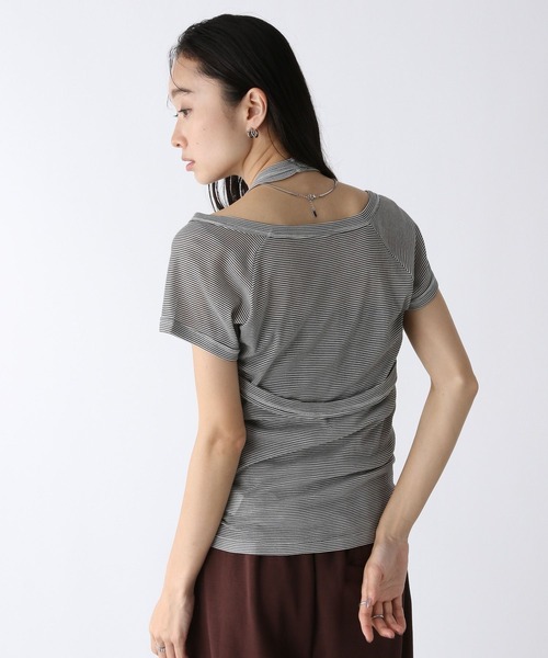 JEANASIS（ジーナシス）の「【miller】ボーダーホルタータンク/573033（タンクトップ・レディース・レッド系その他/ブラック系その他・FREE）」の14枚目の写真