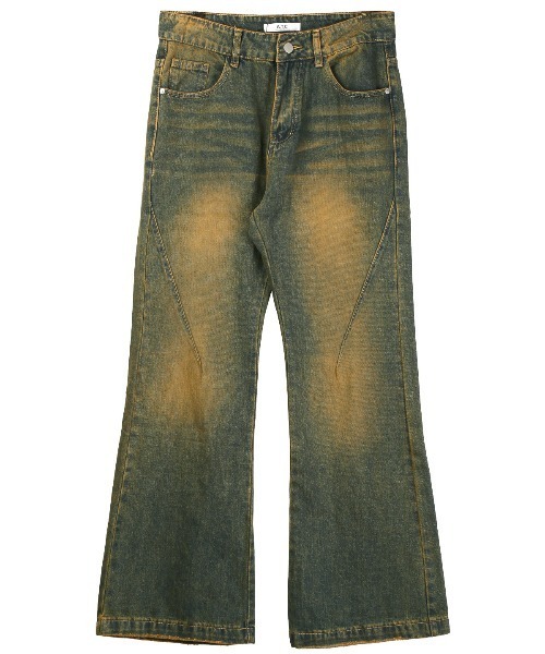 LUXSTYLE(ラグスタイル)の「ヴィンテージライクデニムパンツ(デニムパンツ・メンズ・インディゴブルー・L/M)」の1枚目の写真