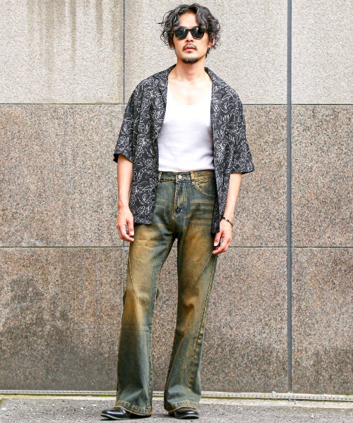 LUXSTYLE(ラグスタイル)の「ヴィンテージライクデニムパンツ(デニムパンツ・メンズ・インディゴブルー・L/M)」の3枚目の写真
