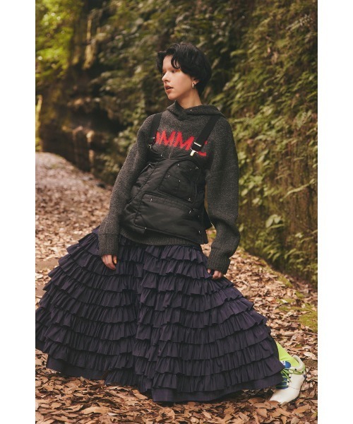 OMMO(オーエムエムオー)の「CURL KNIT HOODIE(ニット/セーター・レディース・グレー/ブラック/ブルー・F)」の8枚目の写真
