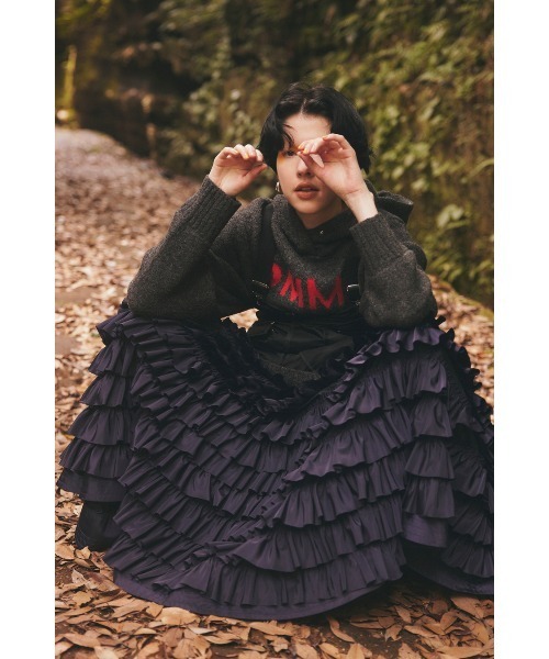OMMO(オーエムエムオー)の「CURL KNIT HOODIE(ニット/セーター・レディース・グレー/ブラック/ブルー・F)」の7枚目の写真