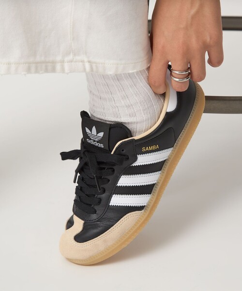 adidas Samba ベージュ/ブラック スニーカー adidas SAMBA OG W 