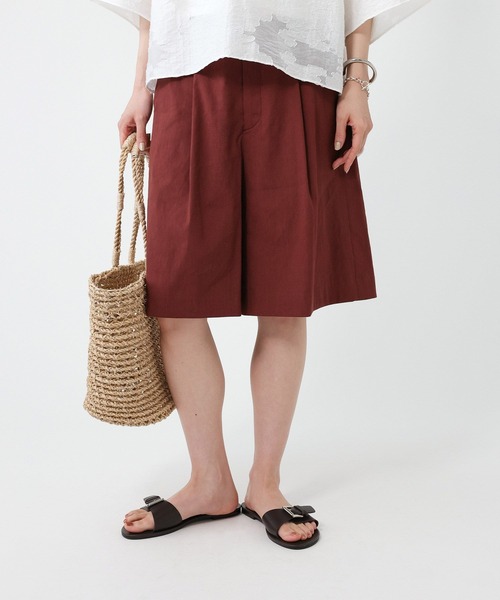 BABYLONE（バビロン）の「リネンストレッチショートパンツ（その他パンツ・レディース・ブラック/ボルドー・38inch/36inch）」の13枚目の写真