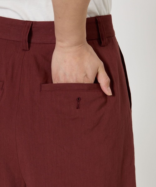 BABYLONE（バビロン）の「リネンストレッチショートパンツ（その他パンツ・レディース・ブラック/ボルドー・38inch/36inch）」の21枚目の写真