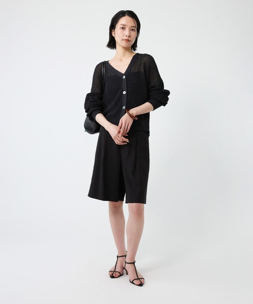 BABYLONE（バビロン）の「リネンストレッチショートパンツ（その他パンツ・レディース・ブラック/ボルドー・38inch/36inch）」の3枚目の写真