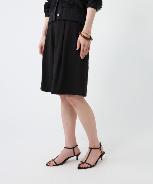 BABYLONE（バビロン）の「リネンストレッチショートパンツ（その他パンツ・レディース・ブラック/ボルドー・38inch/36inch）」の7枚目の写真