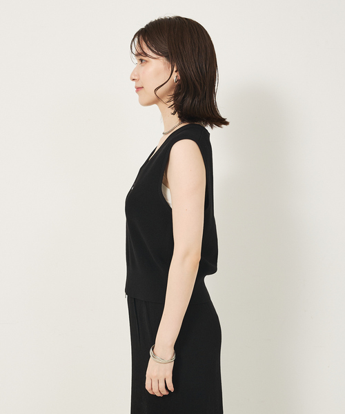 abahouse mavie（アバハウスマヴィ）の「【セットアップ対応】ジップニットベスト（ベスト・レディース・ブラック/ブラウン・フリー）」の21枚目の写真