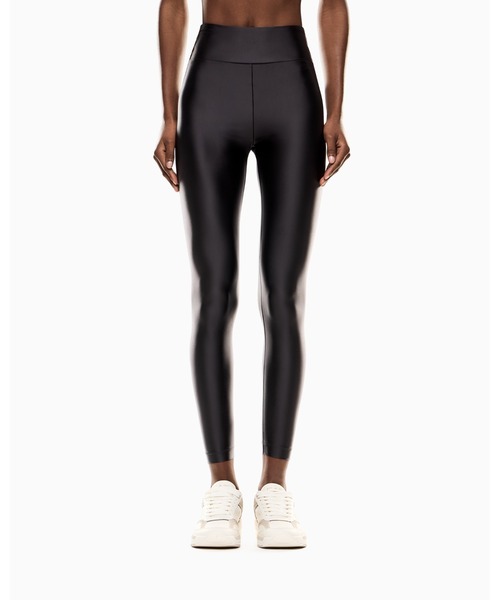 EMPORIO ARMANI EA7(エンポリオアルマーニイーエーセブン)の「【エンポリオ アルマーニ EA7】Sporty Forever レギンス ストレッチテクニカルファブリック(レギンス/スパッツ・レディース・ベージュ×ブラック/ダークアッシュ・LARGE/MEDIUM/SMALL/X-SMALL)」の2枚目の写真