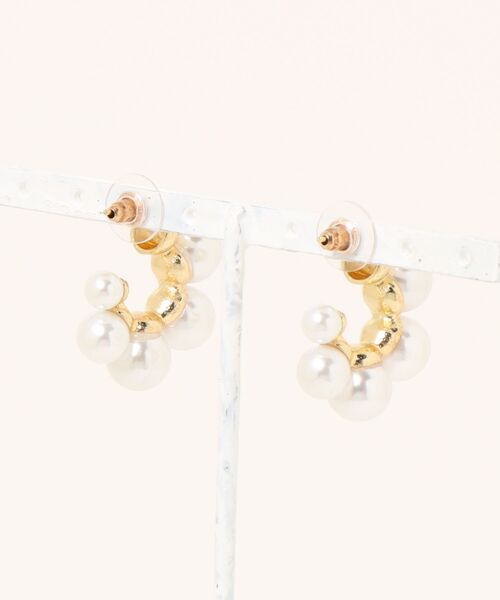 tone(トーン)の「【88eighty-eight】パールビーズゴールドリングピアス【import】(MA)(ピアス(両耳用)・レディース・ゴールド・FREE)」の9枚目の写真