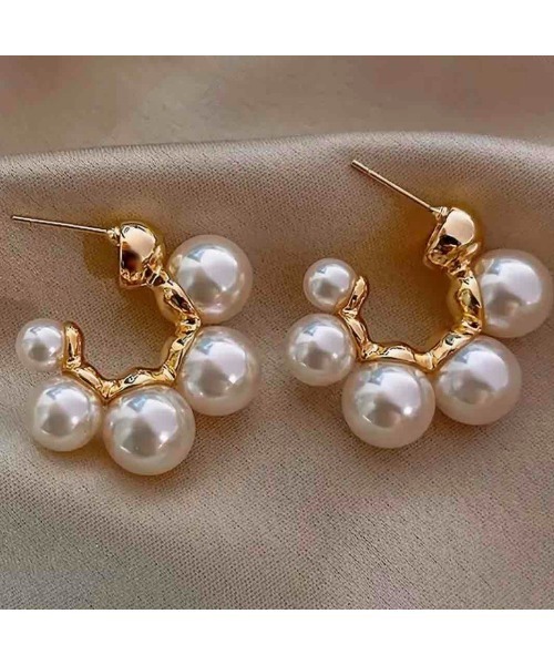 tone(トーン)の「【88eighty-eight】パールビーズゴールドリングピアス【import】(MA)(ピアス(両耳用)・レディース・ゴールド・FREE)」の4枚目の写真