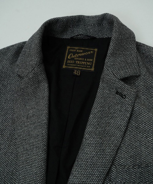 EGO TRIPPING(エゴトリッピング)の「mj10948-LOUNGECUT JACKET テーラードジャケット(テーラードジャケット・メンズ・ホワイト×ブラック/ブラウン系その他/チャコールグレー×ブラック・46/48)」の17枚目の写真