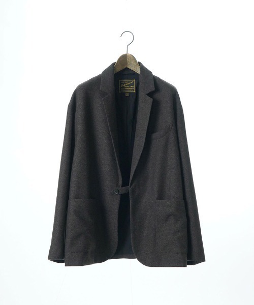 EGO TRIPPING(エゴトリッピング)の「mj10948-LOUNGECUT JACKET テーラードジャケット(テーラードジャケット・メンズ・ホワイト×ブラック/ブラウン系その他/チャコールグレー×ブラック・46/48)」の10枚目の写真