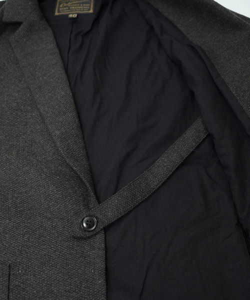 EGO TRIPPING(エゴトリッピング)の「mj10948-LOUNGECUT JACKET テーラードジャケット(テーラードジャケット・メンズ・ホワイト×ブラック/ブラウン系その他/チャコールグレー×ブラック・46/48)」の6枚目の写真