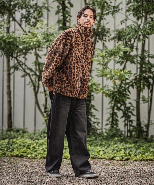 CAMBIO(カンビオ)の「mj10919-Oversized Leopard Fleece Jacket フリースジャケット(その他アウター・メンズ・グレー/ライトブラウン/ブラウン・S/M/L)」の16枚目の写真