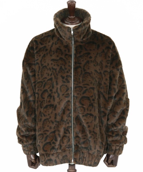 CAMBIO(カンビオ)の「mj10919-Oversized Leopard Fleece Jacket フリースジャケット(その他アウター・メンズ・グレー/ライトブラウン/ブラウン・S/M/L)」の13枚目の写真