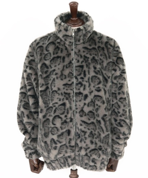 CAMBIO(カンビオ)の「mj10919-Oversized Leopard Fleece Jacket フリースジャケット(その他アウター・メンズ・グレー/ライトブラウン/ブラウン・S/M/L)」の11枚目の写真