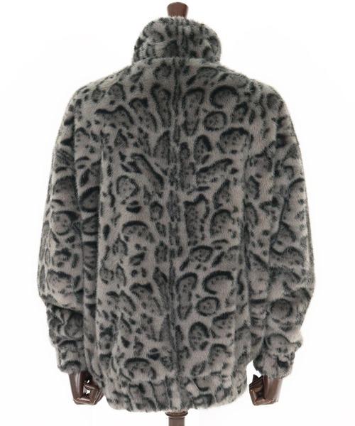 CAMBIO(カンビオ)の「mj10919-Oversized Leopard Fleece Jacket フリースジャケット(その他アウター・メンズ・グレー/ライトブラウン/ブラウン・S/M/L)」の10枚目の写真