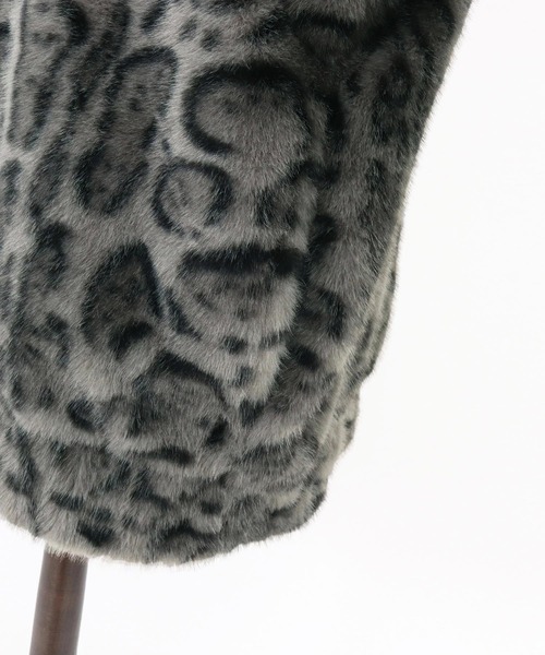 CAMBIO(カンビオ)の「mj10919-Oversized Leopard Fleece Jacket フリースジャケット(その他アウター・メンズ・グレー/ライトブラウン/ブラウン・S/M/L)」の6枚目の写真