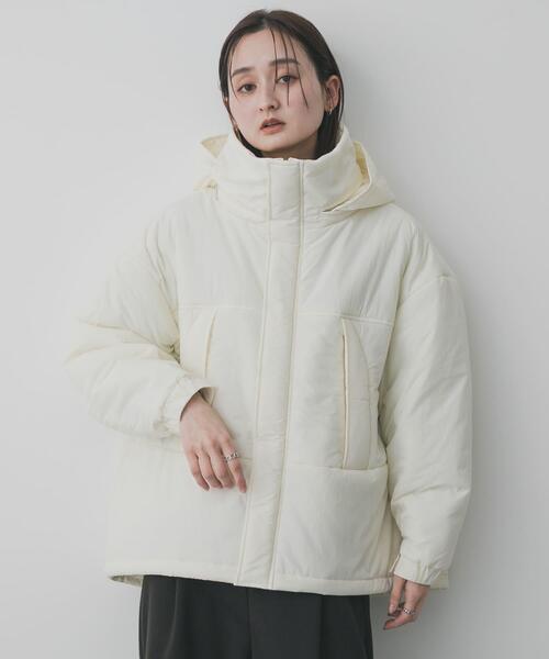 SENSE OF PLACE by URBAN RESEARCH（センスオブプレイスバイアーバンリサーチ）の「『2WAY仕様/撥水』『UR TECH』モンスターブルゾン（ダウンジャケット/コート・レディース・ベージュ/アイボリー/ブラック/ブラック系その他・ONE）」の6枚目の写真