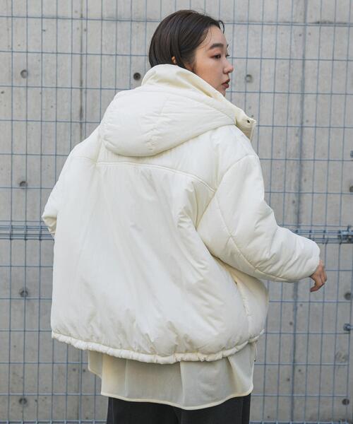 SENSE OF PLACE by URBAN RESEARCH（センスオブプレイスバイアーバンリサーチ）の「『2WAY仕様/撥水』『UR TECH』モンスターブルゾン（ダウンジャケット/コート・レディース・ベージュ/アイボリー/ブラック/ブラック系その他・ONE）」の6枚目の写真