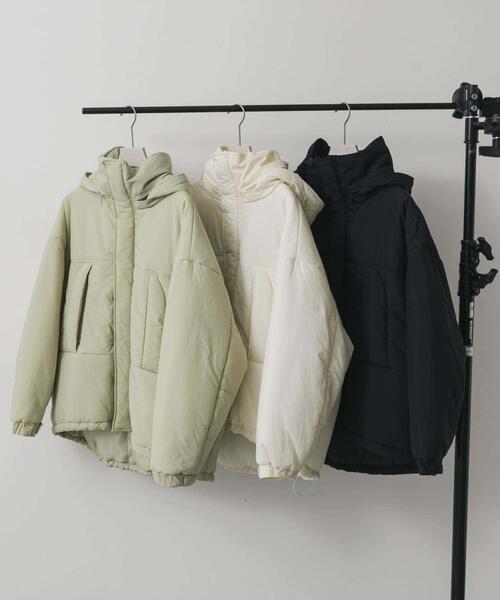 SENSE OF PLACE by URBAN RESEARCH（センスオブプレイスバイアーバンリサーチ）の「『2WAY仕様/撥水』『UR TECH』モンスターブルゾン（ダウンジャケット/コート・レディース・ベージュ/アイボリー/ブラック/ブラック系その他・ONE）」の9枚目の写真