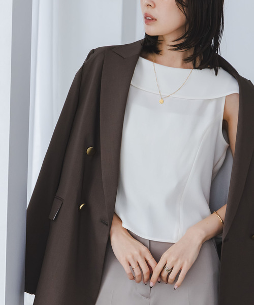 Noble（ノーブル）の「《WEB限定追加》【洗える】バルーンケープブラウス（シャツ/ブラウス・レディース・ブラック/ホワイト・FREE）」の2枚目の写真