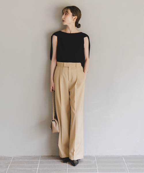 WEB限定追加》【NOBLE×L'AUBE BLANC】バルーンケープブラウス