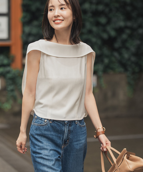 Noble（ノーブル）の「《WEB限定追加》【洗える】バルーンケープブラウス（シャツ/ブラウス・レディース・ブラック/ホワイト・FREE）」の18枚目の写真