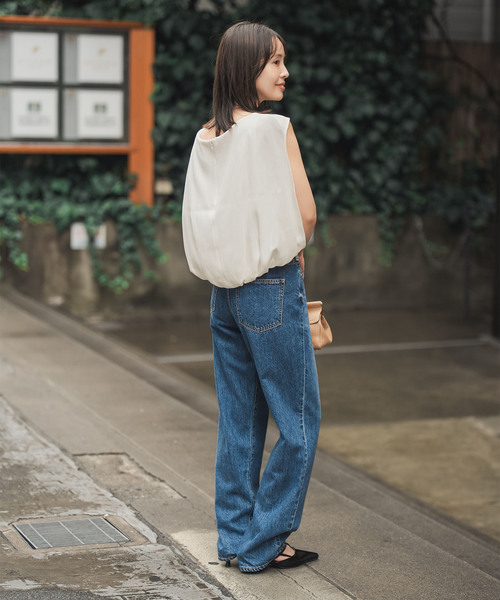 WEB限定追加》【洗える】バルーンケープブラウス（シャツ
