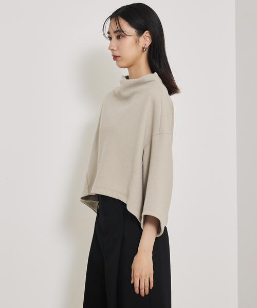 qualite（カリテ）の「ブークレーボトルネックカットソー/秋服/冬服/オフィスカジュアル（Tシャツ/カットソー・レディース・アイボリー/ブラック/グレイッシュベージュ・フリー）」の13枚目の写真