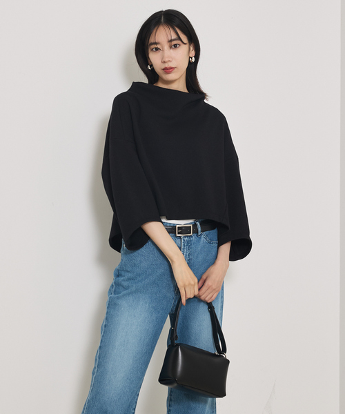 qualite（カリテ）の「ブークレーボトルネックカットソー/秋服/冬服/オフィスカジュアル（Tシャツ/カットソー・レディース・アイボリー/ブラック/グレイッシュベージュ・フリー）」の22枚目の写真