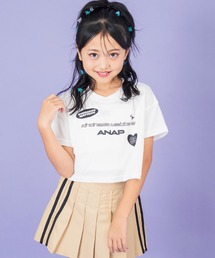 ANAP kids（アナップキッズ）の「モチーフ ロゴ プリント Tシャツ（Tシャツ/カットソー）」