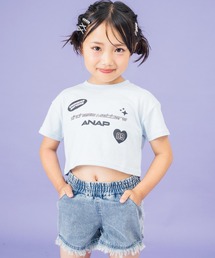 ANAP kids（アナップキッズ）の「モチーフ ロゴ プリント Tシャツ（Tシャツ/カットソー）」