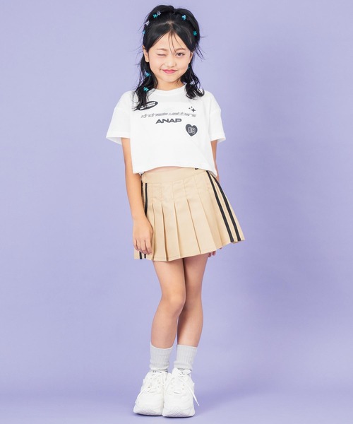 ANAP kids（アナップキッズ）の「モチーフ ロゴ プリント Tシャツ（Tシャツ/カットソー・キッズ・ホワイト/ネイビー/サックスブルー・110cm/120cm/130cm）」の5枚目の写真