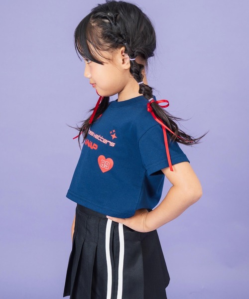 ANAP kids（アナップキッズ）の「モチーフ ロゴ プリント Tシャツ（Tシャツ/カットソー・キッズ・ホワイト/ネイビー/サックスブルー・110cm/120cm/130cm）」の8枚目の写真