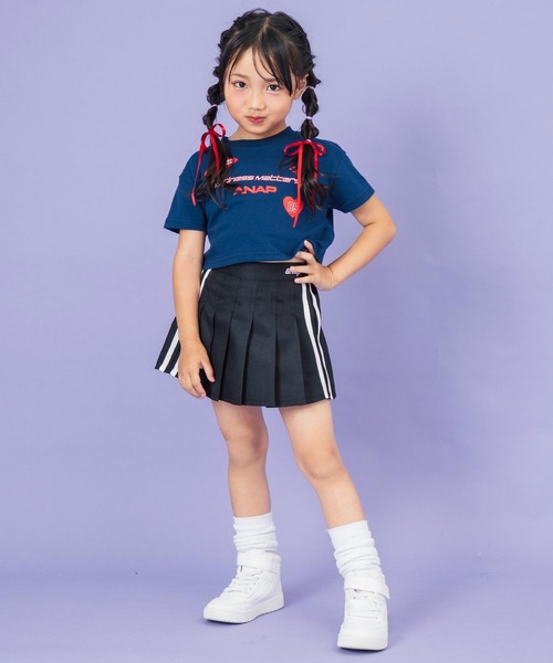 ANAP kids（アナップキッズ）の「モチーフ ロゴ プリント Tシャツ（Tシャツ/カットソー・キッズ・ホワイト/ネイビー/サックスブルー・110cm/120cm/130cm）」の11枚目の写真