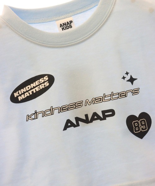 ANAP kids（アナップキッズ）の「モチーフ ロゴ プリント Tシャツ（Tシャツ/カットソー・キッズ・ホワイト/ネイビー/サックスブルー・110cm/120cm/130cm）」の16枚目の写真