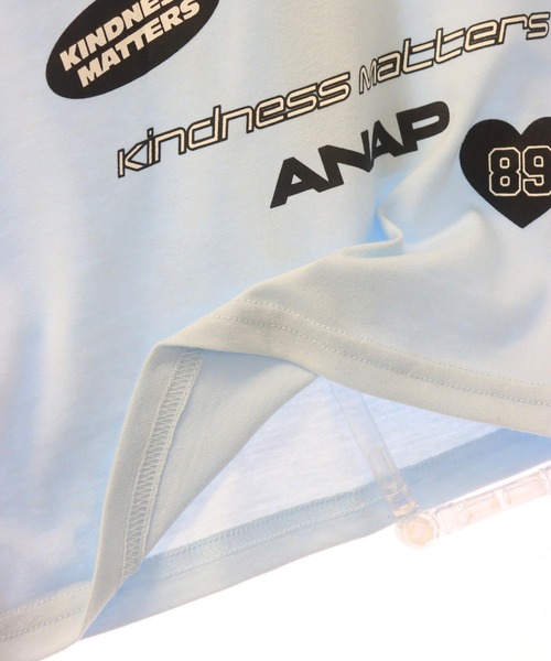 ANAP kids（アナップキッズ）の「モチーフ ロゴ プリント Tシャツ（Tシャツ/カットソー・キッズ・ホワイト/ネイビー/サックスブルー・110cm/120cm/130cm）」の18枚目の写真