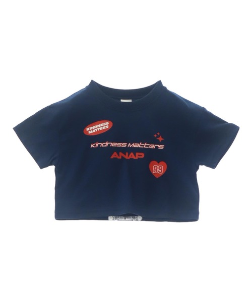 ANAP kids（アナップキッズ）の「モチーフ ロゴ プリント Tシャツ（Tシャツ/カットソー・キッズ・ホワイト/ネイビー/サックスブルー・110cm/120cm/130cm）」の21枚目の写真