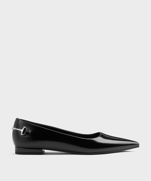 CHARLES & KEITH（チャールズ & キース）の「Erina エリナ メタリックアクセントポインテッドトゥフラット（パンプス・レディース・バーガンディー/ブラック系その他7・25.5cm/25cm/24.5cm/23.5cm/23cm/22.5cm）」の13枚目の写真